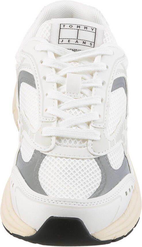 TOMMY JEANS Sneakers met sleehak ARCHIVE'25 plateau vrijetijdsschoen lage schoen veterschoen met contrastafwerking