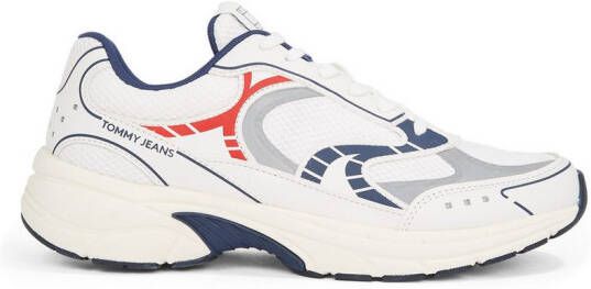 TOMMY JEANS Sneakers met sleehak ARCHIVE'25 vrijetijdsschoen lage schoen veterschoen met contrastafwerkingen
