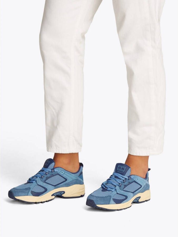TOMMY JEANS Sneakers met sleehak ARCHIVE'97 vrijetijdsschoen halfschoen veterschoen in lichte materiaalmix
