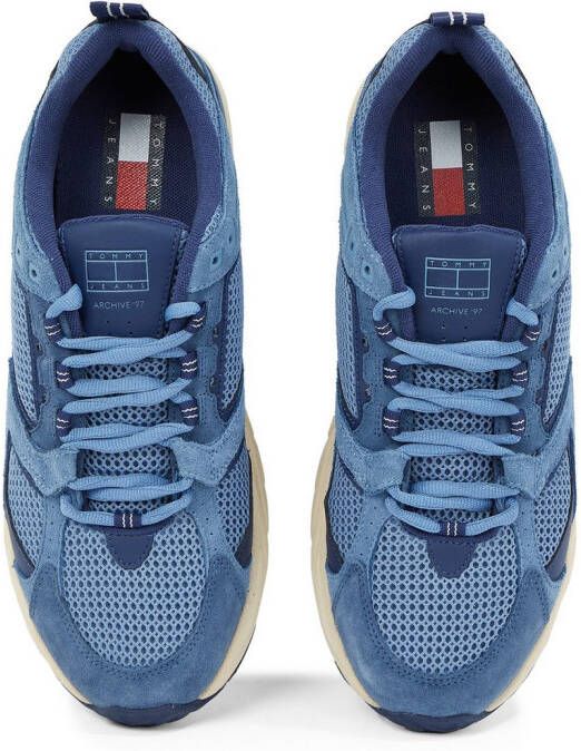 TOMMY JEANS Sneakers met sleehak ARCHIVE'97 vrijetijdsschoen halfschoen veterschoen in lichte materiaalmix