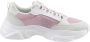 Tommy Jeans Roze Leren Sneakers voor Vrouwen Pink Dames - Thumbnail 10