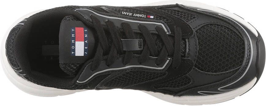 TOMMY JEANS Sneakers met sleehak THE CONEY plateau vrijetijdsschoen lage schoen veterschoen met contrast naden