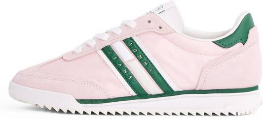 TOMMY JEANS Sneakers met sleehak TJW RETRO RUNNER CLEATED vrijetijdsschoen lage schoen veterschoen met logo-opdruk