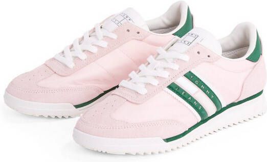 TOMMY JEANS Sneakers met sleehak TJW RETRO RUNNER CLEATED vrijetijdsschoen lage schoen veterschoen met logo-opdruk