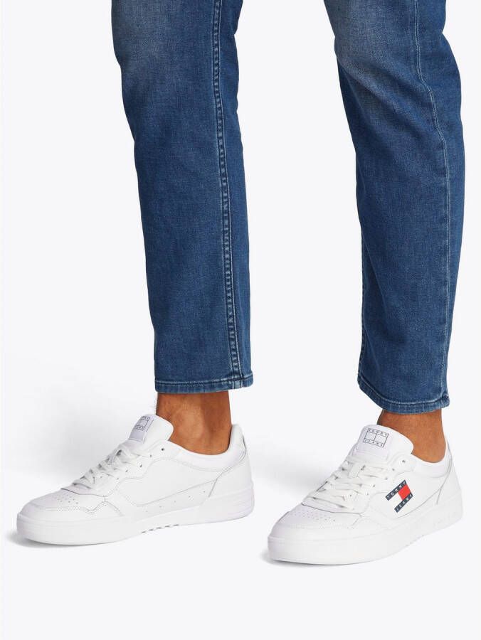 TOMMY JEANS Sneakers (NEW) TJM CUPSOLE LEATHER ESS vrijetijdsschoen lage schoen veterschoen in basket-look