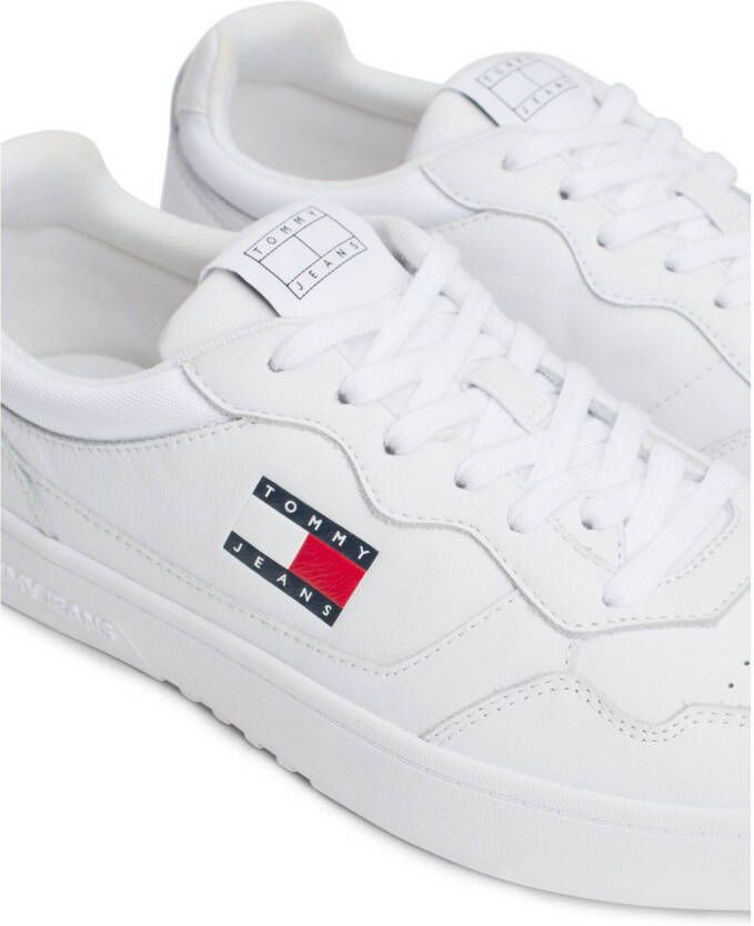 TOMMY JEANS Sneakers (NEW) TJM CUPSOLE LEATHER ESS vrijetijdsschoen lage schoen veterschoen in basket-look