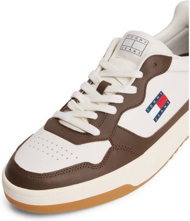 TOMMY JEANS Sneakers (NEW) TJM CUPSOLE LEATHER ESS vrijetijdsschoen lage schoen veterschoen in basket-look