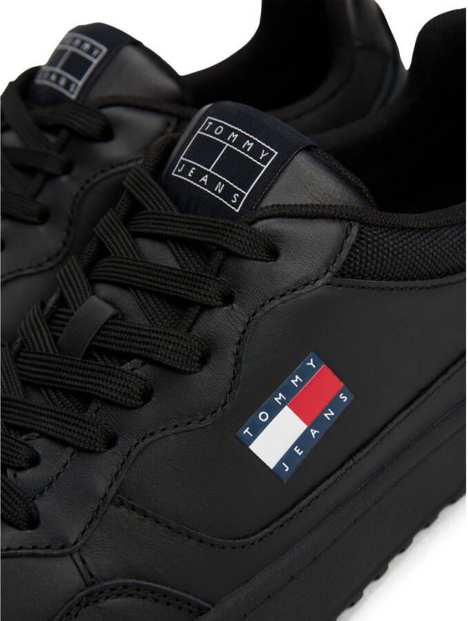 TOMMY JEANS Sneakers (NEW) TJM CUPSOLE LEATHER ESS vrijetijdsschoen lage schoen veterschoen in basket-look