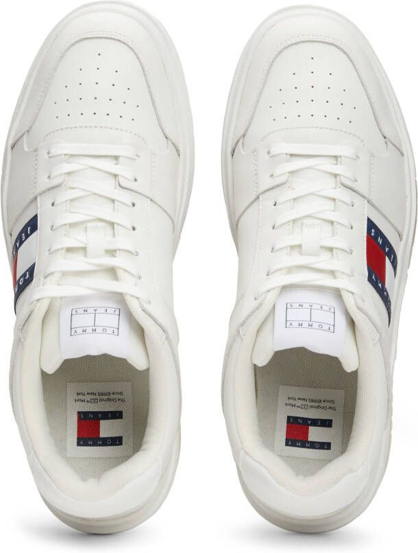 TOMMY JEANS Sneakers THE BROOKLYN LEATHER vrijetijdsschoen lage schoen veterschoen met zijlijk logo-embleem