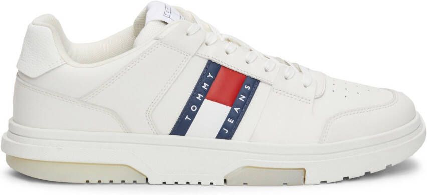 TOMMY JEANS Sneakers THE BROOKLYN LEATHER vrijetijdsschoen lage schoen veterschoen met zijlijk logo-embleem
