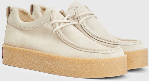 TOMMY JEANS Veterschoenen SUEDE SHOE met decoratieve stiksels