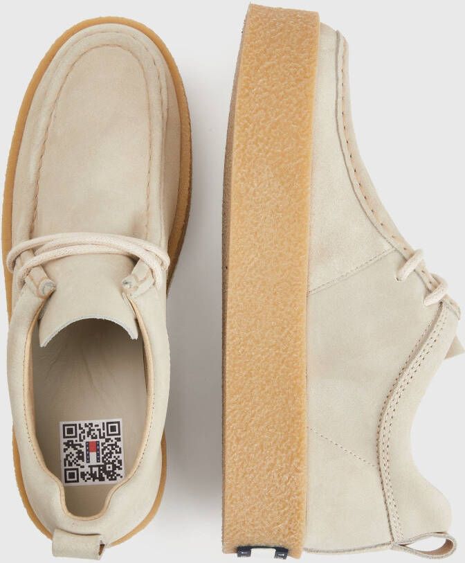 TOMMY JEANS Veterschoenen SUEDE SHOE met decoratieve stiksels