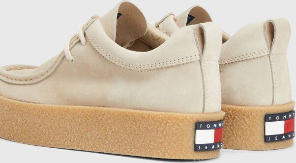 TOMMY JEANS Veterschoenen SUEDE SHOE met decoratieve stiksels