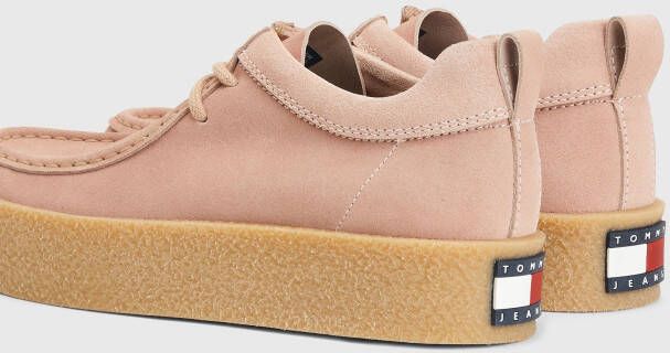 TOMMY JEANS Veterschoenen SUEDE SHOE met decoratieve stiksels