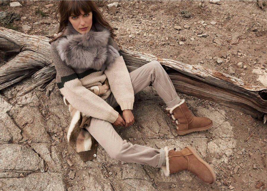 UGG Boots zonder sluiting Bailey Bow 2 met satijnen strikken achter bij de schacht