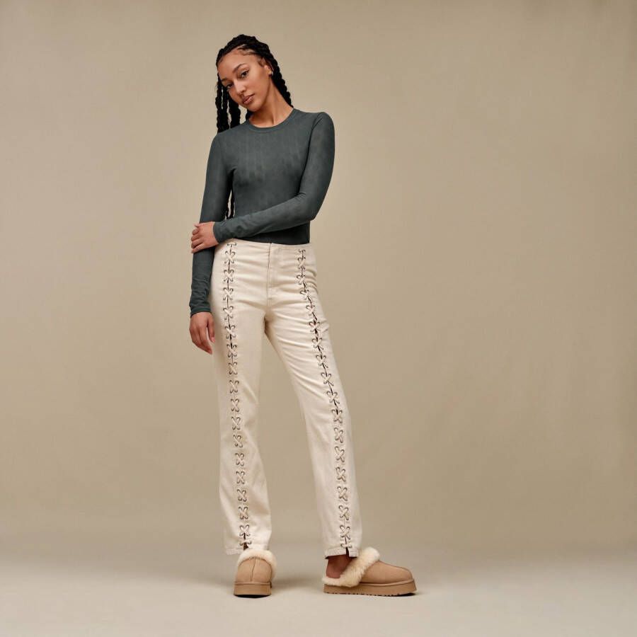 UGG Pantoffels DISQUETTE Huisslippers huisschoen klomp met trendy plateau