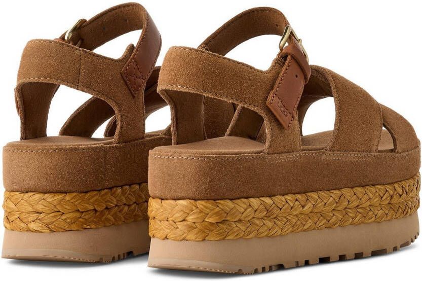 UGG Plateausandalen AUBREY ANKLE STRAP sandalette sleehak sandaal met verstelbaar riempje