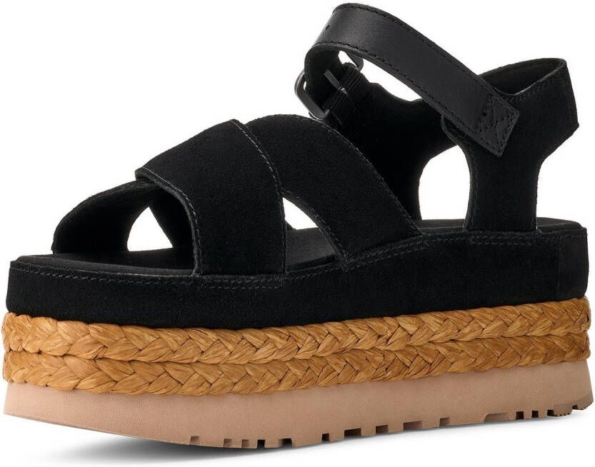UGG Plateausandalen AUBREY ANKLE STRAP sandalette sleehak sandaal met verstelbaar riempje