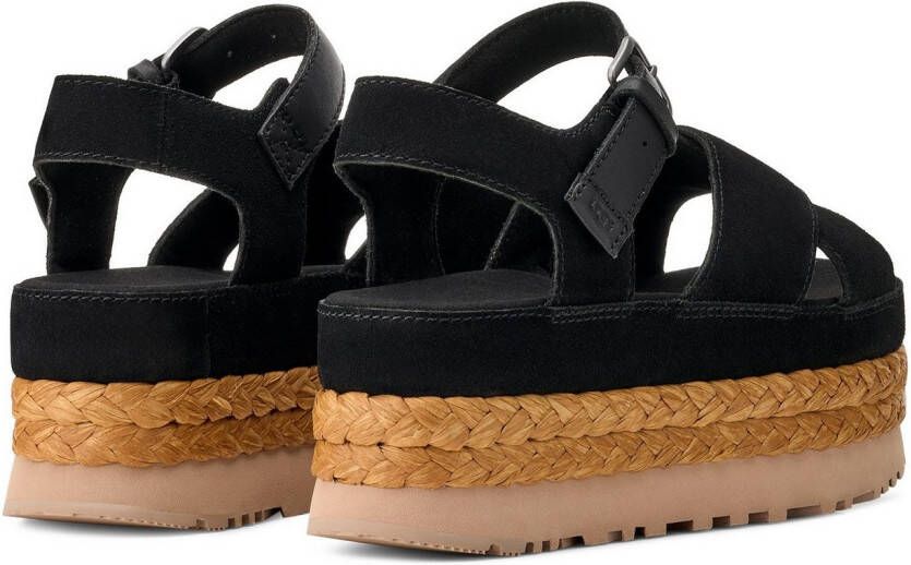 UGG Plateausandalen AUBREY ANKLE STRAP sandalette sleehak sandaal met verstelbaar riempje