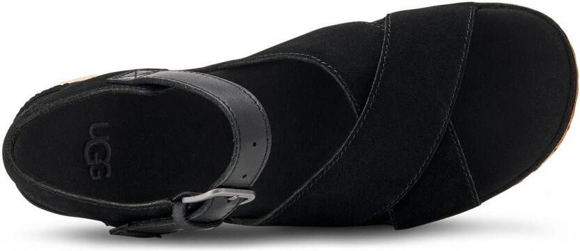 UGG Plateausandalen AUBREY ANKLE STRAP sandalette sleehak sandaal met verstelbaar riempje