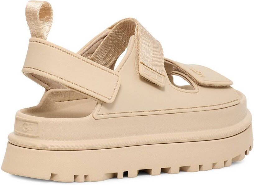 UGG Plateausandalen Goldenglow zomerschoen strandschoen plateausandaal met klittenbandsluitingen