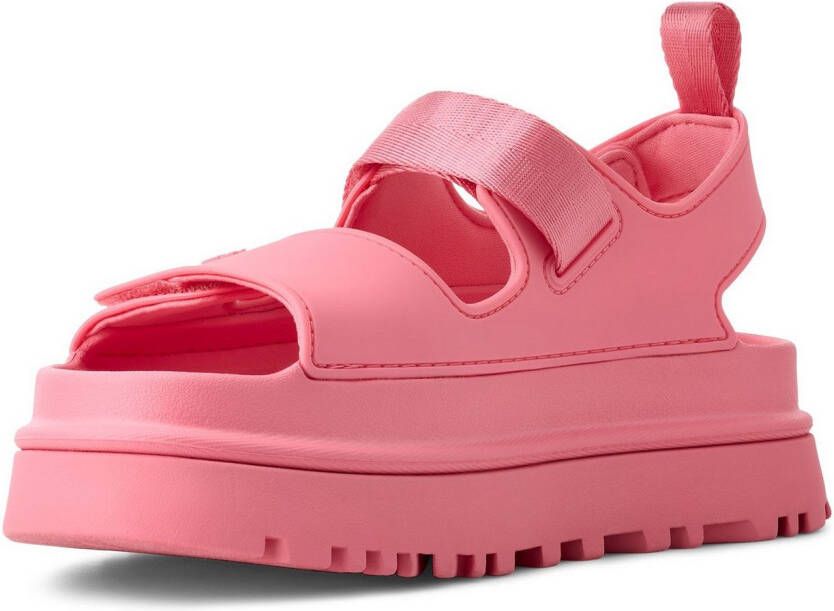 UGG Plateausandalen Goldenglow zomerschoen strandschoen plateausandaal met klittenbandsluitingen
