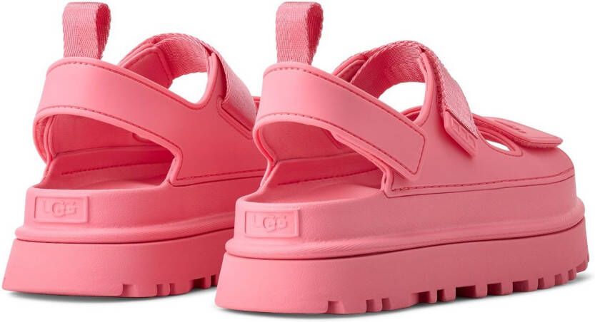 UGG Plateausandalen Goldenglow zomerschoen strandschoen plateausandaal met klittenbandsluitingen