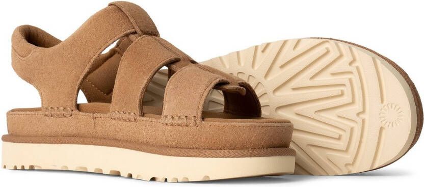 UGG Plateausandalen GOLDENSTAR STRAP plateausandaal flat met zacht voetbed