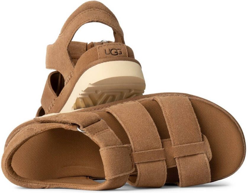 UGG Plateausandalen GOLDENSTAR STRAP plateausandaal flat met zacht voetbed