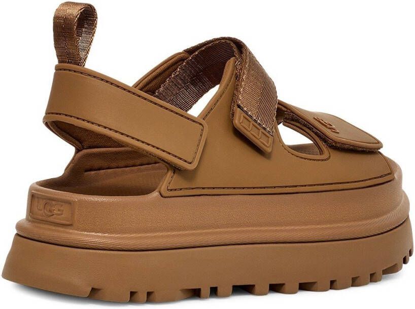 UGG Plateausandalen Goldenglow zomerschoen strandschoen plateausandaal met klittenbandsluitingen