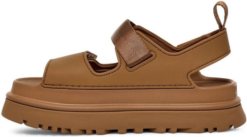 UGG Plateausandalen Goldenglow zomerschoen strandschoen plateausandaal met klittenbandsluitingen