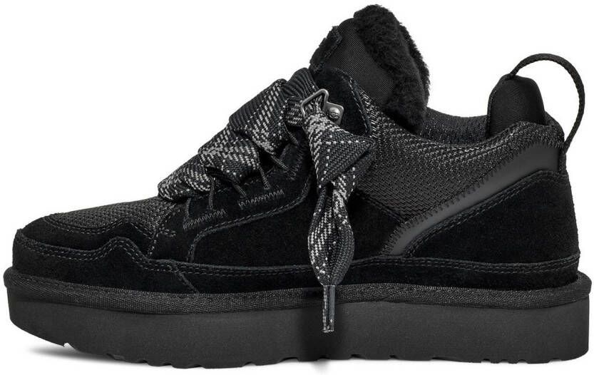 UGG Plateausneakers LOWMEL Midcut sneaker veterschoen met gewatteerde schachtrand
