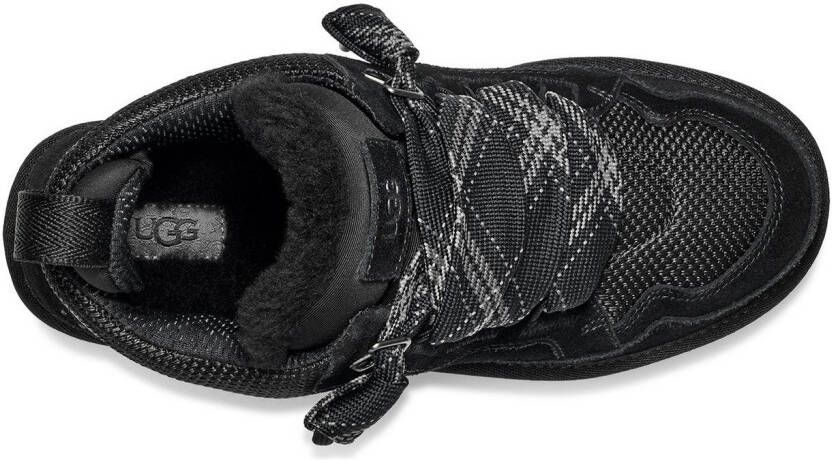 UGG Plateausneakers LOWMEL Midcut sneaker veterschoen met gewatteerde schachtrand