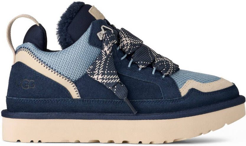 UGG Plateausneakers LOWMEL Midcut sneaker veterschoen met gewatteerde schachtrand