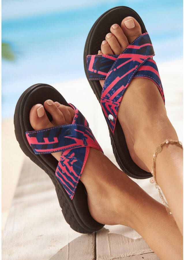 Venice Beach Badslippers Pantolette mule sandaal open schoen badschoen VEGAN