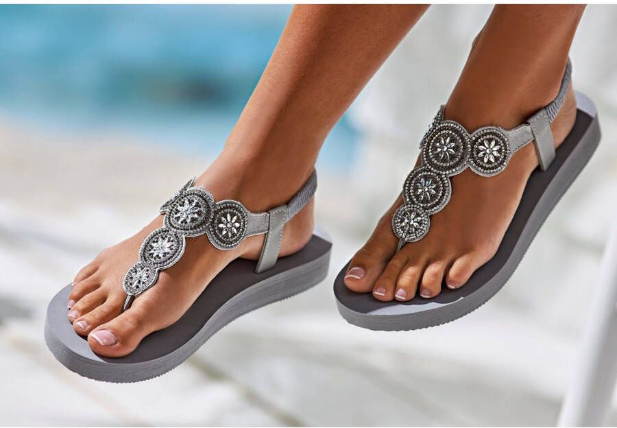 Venice Beach Badslippers Sandaal pantoletten badschoen ultralicht met glinsterdetails VEGAN