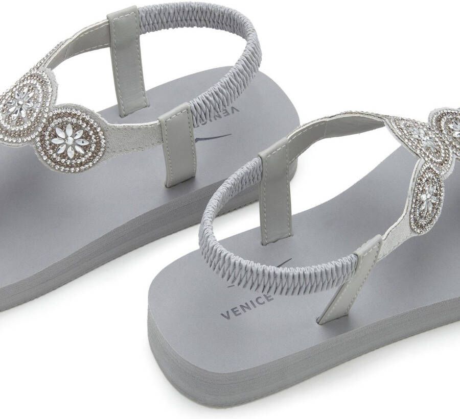 Venice Beach Badslippers Sandaal pantoletten badschoen ultralicht met glinsterdetails VEGAN
