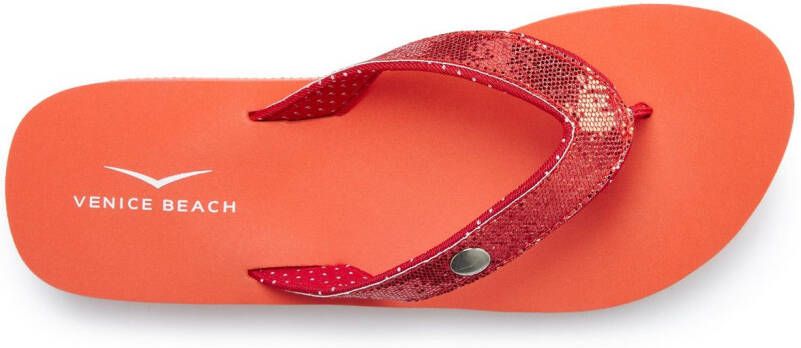 Venice Beach Badslippers Sandaal pantoletten badschoenen ultralicht met glitterband VEGAN