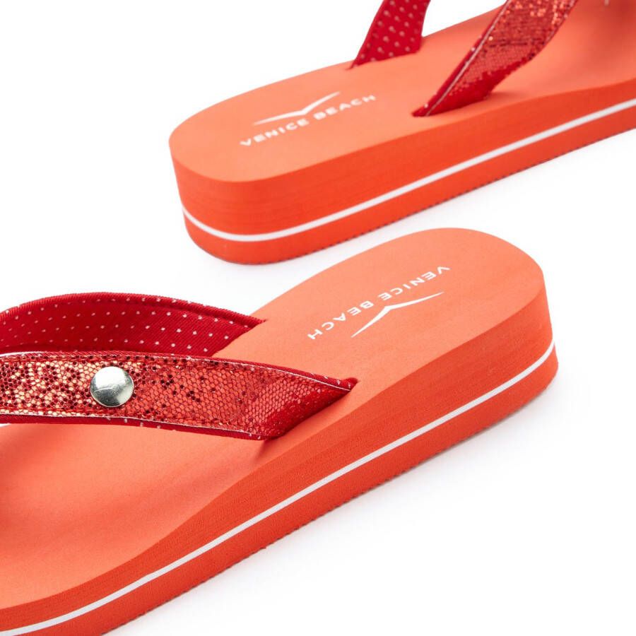 Venice Beach Badslippers Sandaal pantoletten badschoenen ultralicht met glitterband VEGAN
