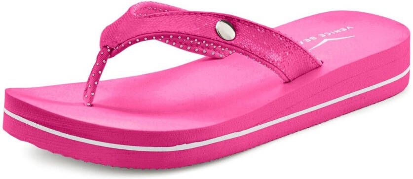 Venice Beach Badslippers Sandaal pantoletten badschoenen ultralicht met glitterband VEGAN