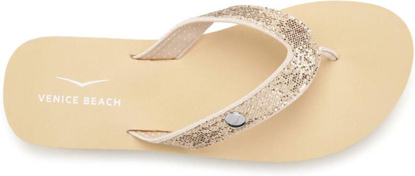Venice Beach Badslippers Sandaal pantoletten badschoenen ultralicht met glitterband VEGAN