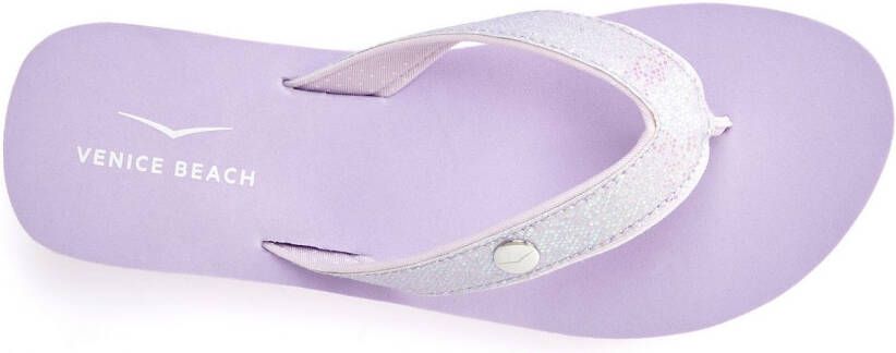 Venice Beach Badslippers Sandaal pantoletten badschoenen ultralicht met glitterband VEGAN