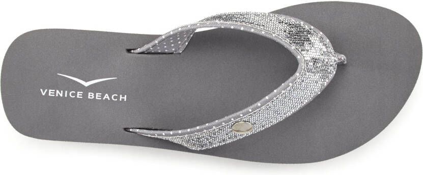 Venice Beach Badslippers Sandaal pantoletten badschoenen ultralicht met glitterband VEGAN