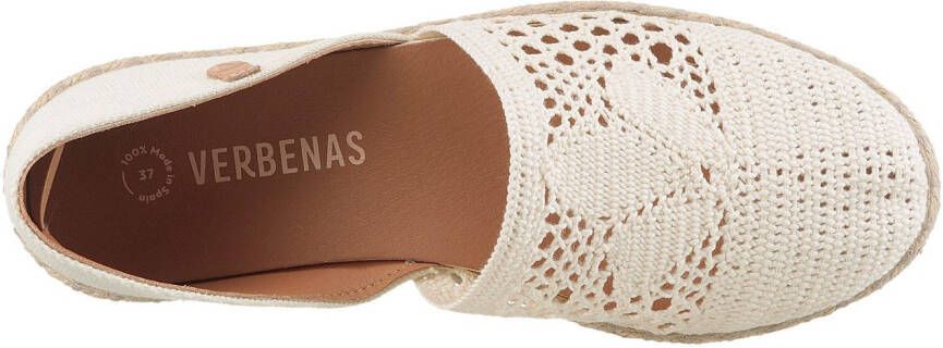 VERBENAS Espadrilles Carmen Crochet-Lino Paris slippers zomerschoen strandschoen in haak-look