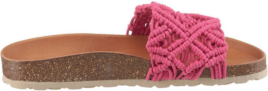 VERBENAS Pantoffels Raga Knots Digital zomerschoen slippers pantoffel in gehaakte look