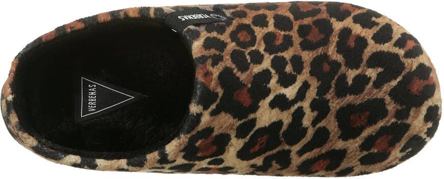 VERBENAS Pantoffels York Print animal in trendy luipaard-look