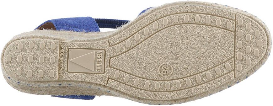 VERBENAS Sandaaltjes Maika Serraje zomerschoen sandaal sleehak met jute bekleding