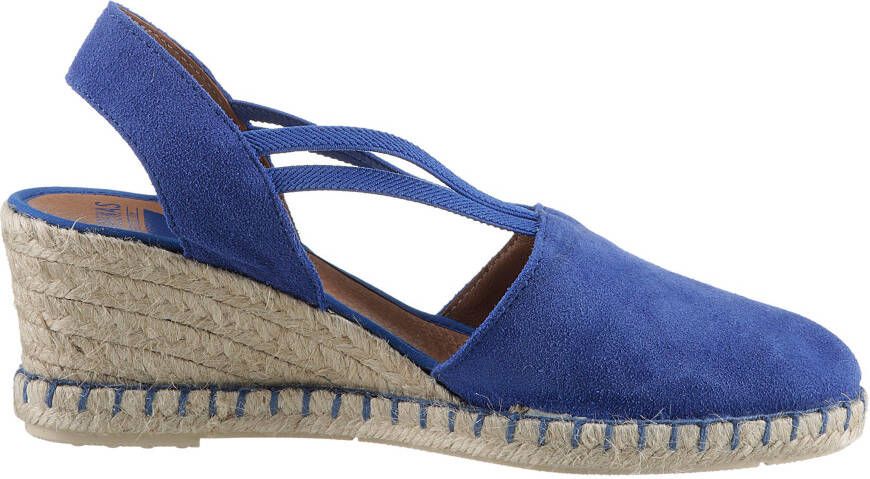 VERBENAS Sandaaltjes Maika Serraje zomerschoen sandaal sleehak met jute bekleding