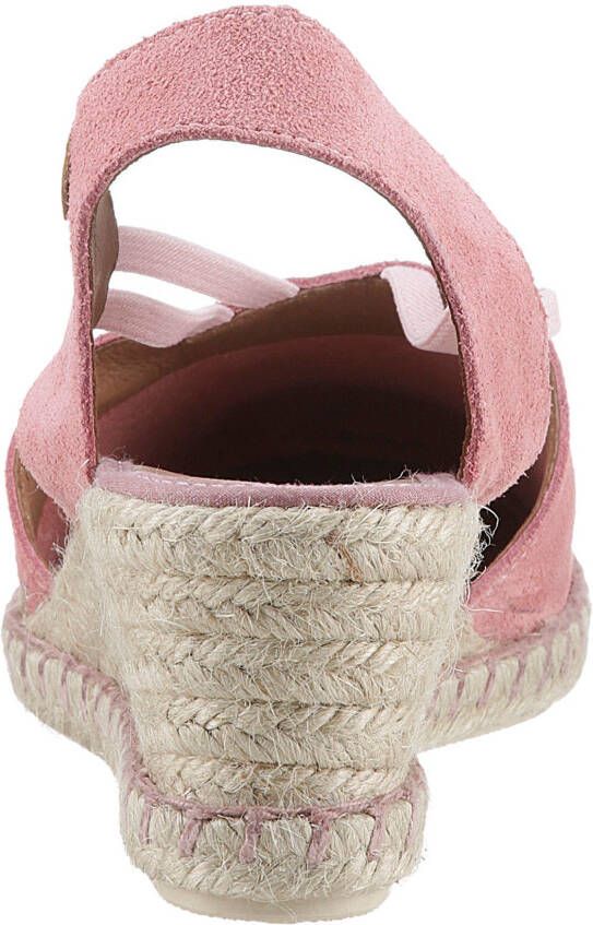 VERBENAS Sandaaltjes Maika Serraje zomerschoen sandaal sleehak met jute bekleding