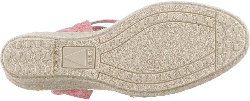 VERBENAS Sandaaltjes Maika Serraje zomerschoen sandaal sleehak met jute bekleding